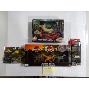 Mattel Jurassic World Park Toy Lot Velociraptor Trilogy Chopper Chase Matchbox